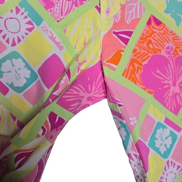 Lilly Pulitzer Vintage Two Pair Pants Size 2 Tropical Print Seashell Monkey - Picture 9 of 12